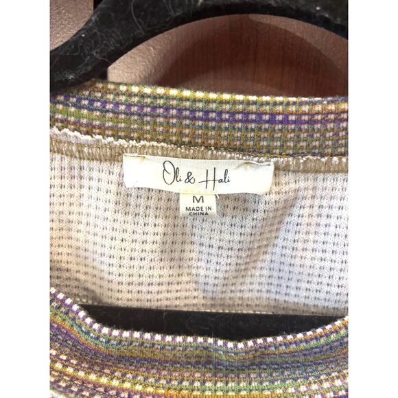 Oli & Hali LOVE Patchwork Top Boho Oversized Mixed Fabric Cottagecore - Picture 4 of 5